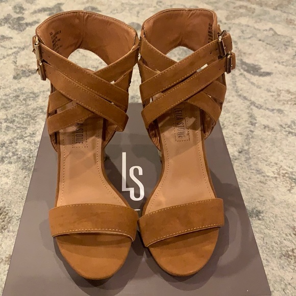 Leila Stone suede sandals size 7.5 - Picture 1 of 6